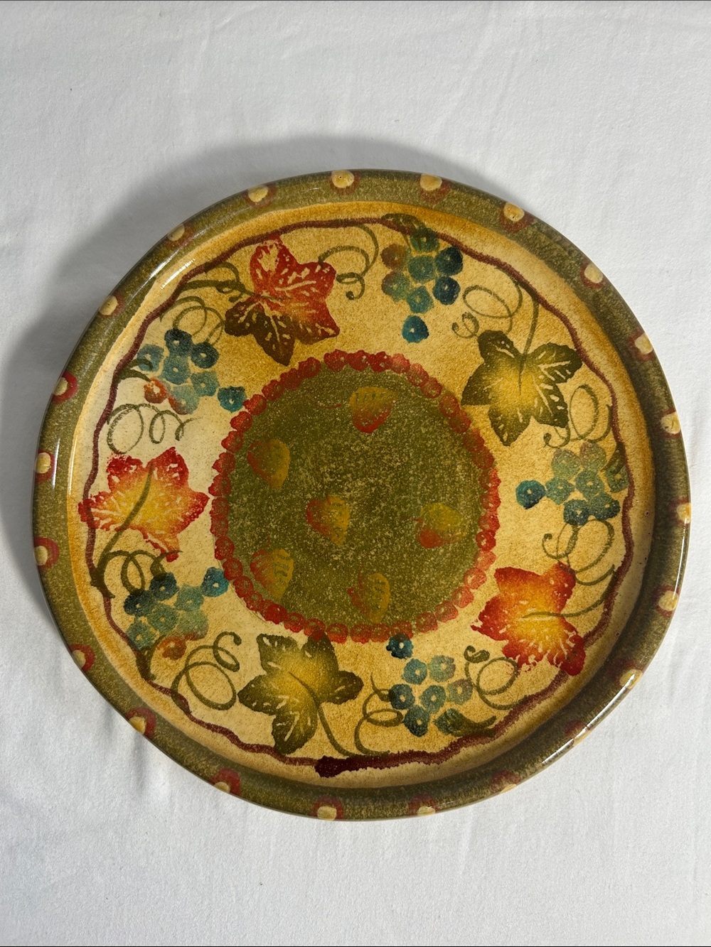Vintage Modigliani Italy "Terre di Chianti" Hand-Painted 9” Plates - Set of 4